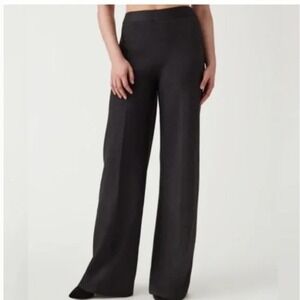 Spanx PerfectFit Ponte Pants Charcoal Gray High Rise Pintuck Flare 20252Q